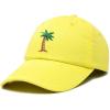 imageDALIX Palm Tree Embroidered Dad Cap Cotton Baseball Cap WomenYellow