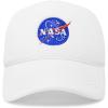 imageDALIX NASA Meatball Insignia Embroidered Trucker HatWhite