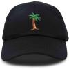 imageDALIX Palm Tree Embroidered Dad Cap Cotton Baseball Cap WomenBlack
