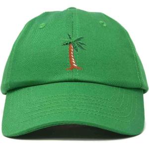 imageDALIX Palm Tree Embroidered Dad Cap Cotton Baseball Cap WomenKelly Green