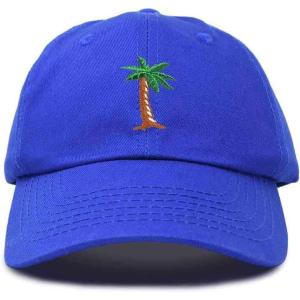 imageDALIX Palm Tree Embroidered Dad Cap Cotton Baseball Cap WomenRoyal Blue