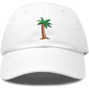 imageDALIX Palm Tree Embroidered Dad Cap Cotton Baseball Cap WomenWhite