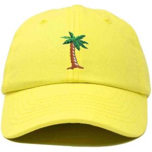 imageDALIX Palm Tree Embroidered Dad Cap Cotton Baseball Cap WomenYellow