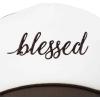 imageDALIX Embroidered Blessed Trucker Cap Hat WomenBrown White