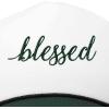 imageDALIX Embroidered Blessed Trucker Cap Hat WomenDark Green White