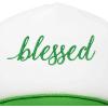 imageDALIX Embroidered Blessed Trucker Cap Hat WomenKelly White