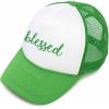 imageDALIX Embroidered Blessed Trucker Cap Hat WomenKelly White
