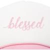 imageDALIX Embroidered Blessed Trucker Cap Hat WomenLight Pink White