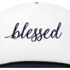 imageDALIX Embroidered Blessed Trucker Cap Hat WomenNavy Blue White