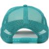 imageDALIX Embroidered Blessed Trucker Cap Hat WomenTeal White