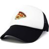 imageDALIX Pizza Slice Embroidered Mesh Trucker HatBlack White