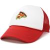imageDALIX Pizza Slice Embroidered Mesh Trucker HatRed White
