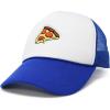 imageDALIX Pizza Slice Embroidered Mesh Trucker HatRoyal White