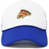 imageDALIX Pizza Slice Embroidered Mesh Trucker HatRoyal White