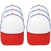 imageDALIX Trucker Hat Mesh Cap 6 Pack Half Dozen BulkRed White and Blue