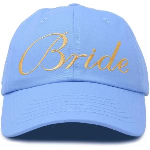 imageDALIX Bachelorette Party Bride Hats Tribe Squad Baseball Cotton CapsLight Blue