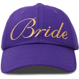 imageDALIX Bachelorette Party Bride Hats Tribe Squad Baseball Cotton CapsPurple