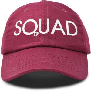imageDALIX Bachelorette Party Bride Hats Tribe Squad Baseball Cotton CapsSquadmaroon