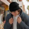 imageDALIX Knit Watch Cap Beanie Men Women Winter Cuffed Fisherman Hat Cold Weather Stretch Fit Soft AcrylicBlack