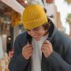 imageDALIX Knit Watch Cap Beanie Men Women Winter Cuffed Fisherman Hat Cold Weather Stretch Fit Soft AcrylicMustard