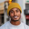 imageDALIX Knit Watch Cap Beanie Men Women Winter Cuffed Fisherman Hat Cold Weather Stretch Fit Soft AcrylicMustard