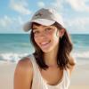 imageDALIX Salty Embroidered Cotton Beach Baseball Cap Adjustable Dad Hat WomensBeige