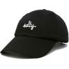 imageDALIX Salty Embroidered Cotton Beach Baseball Cap Adjustable Dad Hat WomensBlack