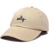 imageDALIX Salty Embroidered Cotton Beach Baseball Cap Adjustable Dad Hat WomensKhaki