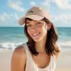 imageDALIX Salty Embroidered Cotton Beach Baseball Cap Adjustable Dad Hat WomensKhaki