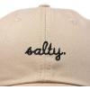 imageDALIX Salty Embroidered Cotton Beach Baseball Cap Adjustable Dad Hat WomensKhaki