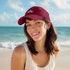 imageDALIX Salty Embroidered Cotton Beach Baseball Cap Adjustable Dad Hat WomensMaroon