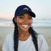 imageDALIX Salty Embroidered Cotton Beach Baseball Cap Adjustable Dad Hat WomensNavy Blue
