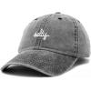 imageDALIX Salty Embroidered Cotton Beach Baseball Cap Adjustable Dad Hat WomensWashed Black