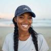 imageDALIX Salty Embroidered Cotton Beach Baseball Cap Adjustable Dad Hat WomensWashed Navy Blue