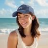 imageDALIX Salty Embroidered Cotton Beach Baseball Cap Adjustable Dad Hat WomensWashed Navy Blue