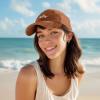 imageDALIX Salty Embroidered Cotton Beach Baseball Cap Adjustable Dad Hat WomensWashed Orange