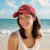 imageDALIX Salty Embroidered Cotton Beach Baseball Cap Adjustable Dad Hat WomensWashed Red