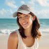 imageDALIX Salty Embroidered Cotton Beach Baseball Cap Adjustable Dad Hat WomensWashed Stone White
