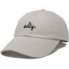 imageDALIX Salty Embroidered Cotton Beach Baseball Cap Adjustable Dad Hat WomensWashed Stone White