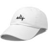 imageDALIX Salty Embroidered Cotton Beach Baseball Cap Adjustable Dad Hat WomensWhite