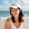 imageDALIX Salty Embroidered Cotton Beach Baseball Cap Adjustable Dad Hat WomensWhite