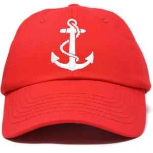 imageDALIX Anchor Hat Sailing Baseball Cap Women Beach Gift Boating YachtRed