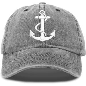imageDALIX Anchor Hat Sailing Baseball Cap Women Beach Gift Boating YachtWashed Black