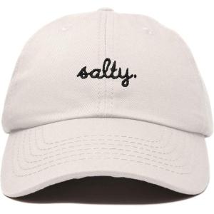 imageDALIX Salty Embroidered Cotton Beach Baseball Cap Adjustable Dad Hat WomensBeige