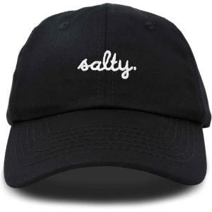 imageDALIX Salty Embroidered Cotton Beach Baseball Cap Adjustable Dad Hat WomensBlack