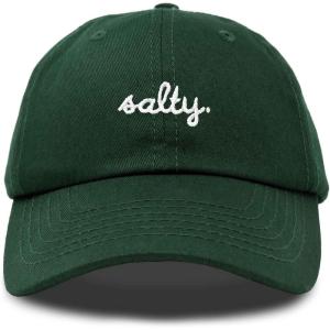 imageDALIX Salty Embroidered Cotton Beach Baseball Cap Adjustable Dad Hat WomensDark Green