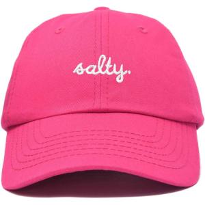 imageDALIX Salty Embroidered Cotton Beach Baseball Cap Adjustable Dad Hat WomensHot Pink