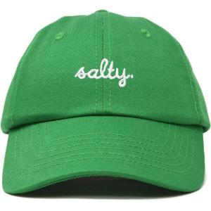 imageDALIX Salty Embroidered Cotton Beach Baseball Cap Adjustable Dad Hat WomensKelly Green