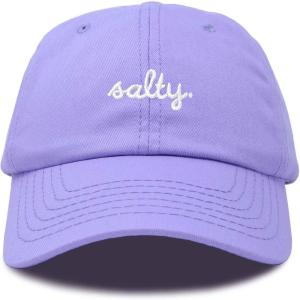 imageDALIX Salty Embroidered Cotton Beach Baseball Cap Adjustable Dad Hat WomensLavender