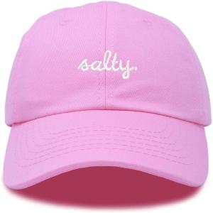 imageDALIX Salty Embroidered Cotton Beach Baseball Cap Adjustable Dad Hat WomensLight Pink